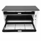 KOENIG NEURATH│Armoire basse à rideaux ACTA│L120 x H 80 cm│Blanc/noir
