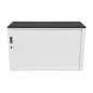 KOENIG NEURATH│Armoire basse à rideaux ACTA│L120 x H 80 cm│Blanc/noir