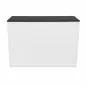 KOENIG NEURATH│Armoire basse 2 portes coulissantes ACTA│L120 x H80 cm│Blanc / Noir
