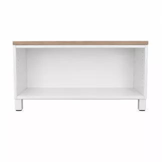 KOENIG NEURATH│Bibliothèque basse ACTA│L100 x H49,5 cm│Blanc/Chêne clair
