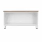 KOENIG NEURATH│Bibliothèque basse ACTA│L100 x H49,5 cm│Blanc/Chêne clair