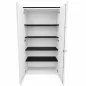 KOENIG NEURATH│Armoire haute 2 portes battantes│L100 x H192 cm│Blanc/Noir KOENIG NEURATH│Armoire haute 2 portes battantes│L100 x H192 cm│Blanc/Noir