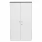 KOENIG NEURATH│Armoire haute 2 portes battantes│L100 x H192 cm│Blanc/Noir KOENIG NEURATH│Armoire haute 2 portes battantes│L100 x H192 cm│Blanc/Noir