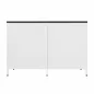 LISTA OFFICE│Ensemble de 2 clapets+classeurs dossiers suspendus│L160 x H95 cm│Blanc/Noir