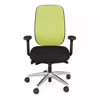GIROFLEX 353-8029│Fauteuil ergonomique│Accoudoirs│Vert/Noir/Chromée