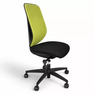 GIROFLEX 353-8029│Fauteuil ergonomique sans accoudoirs│Vert/Noir