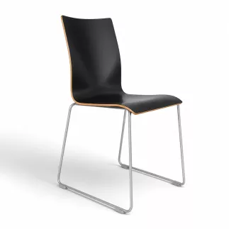 CHAIRIK│Chaise d'accueil/collectivité designer ERIK MAGNUSSEN│Noir