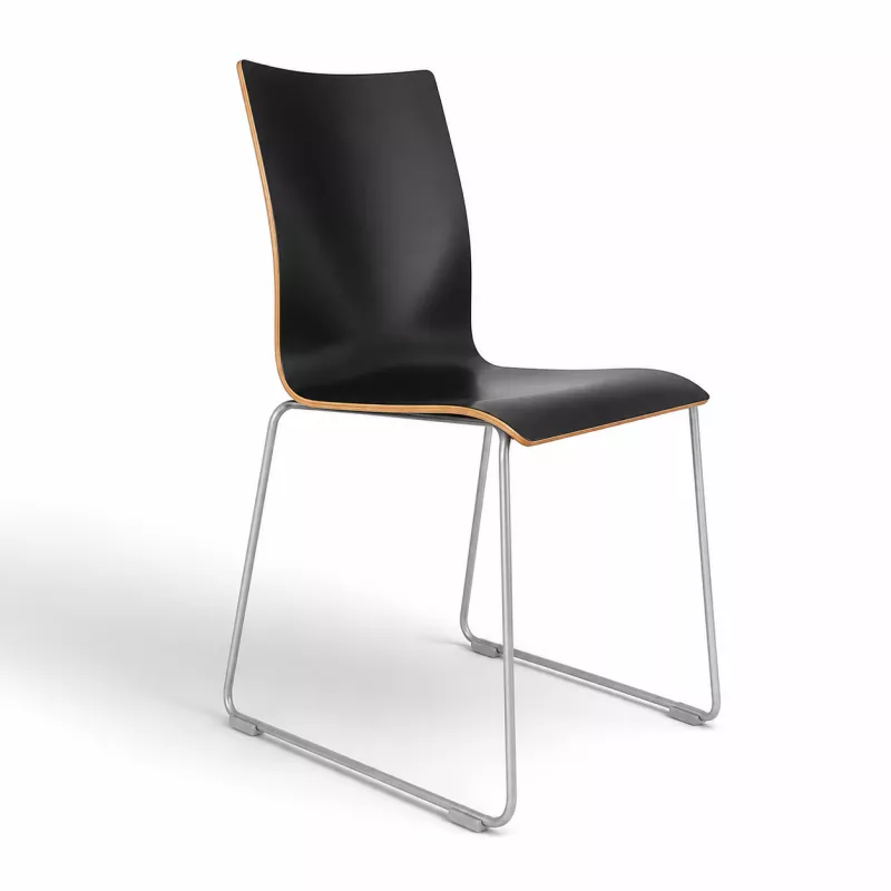 CHAIRIK│Chaise d'accueil/collectivité designer ERIK MAGNUSSEN│Noir
