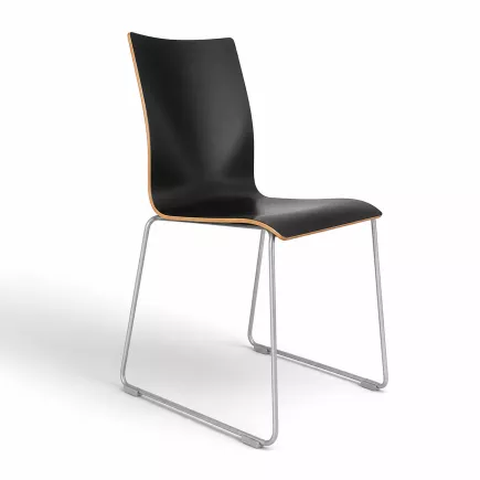 CHAIRIK│Chaise d'accueil/collectivité designer ERIK MAGNUSSEN│Noir