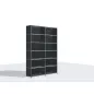 USM HALLER |Bibliothèque 12 cases 2 colonnes| Noir graphite