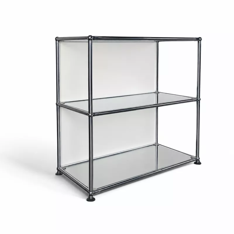 USM HALLER |Vitrine basse en verre 1x2 | 2 cases USM HALLER |Vitrine basse en verre 1x2 | 2 cases