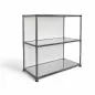 USM HALLER |Vitrine basse en verre 1x2 | 2 cases