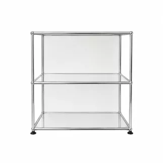 USM HALLER |Vitrine basse en verre 1x2 | 2 cases