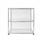 USM HALLER |Vitrine basse en verre 1x2 | 2 cases