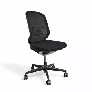 VITRA│MEDAPAL Mesh - Siège de travail avec soutien lombaire sans accoudoirs│Noir/Noir