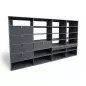 USM HALLER |Grande Bibliothèque 24 cases 4 x 6|4 colonnes| gris anthracite USM HALLER |Grande Bibliothèque 24 cases 4 x 6|4 colonnes| gris anthracite