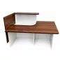 GRETA│Banque d'accueil│Module PMR à droite │ L170 x P87cm |Bois noyer/Blanc