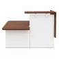 GRETA│Banque d'accueil│Module PMR à droite │ L171 x P111cm |Bois noyer/Blanc GRETA│Banque d'accueil│Module PMR à droite │ L171 x P111cm |Bois noyer/Blanc