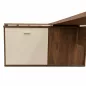 MOKA│Bureau de Direction avec meuble de retour │ L202 cm cm│Blanc/Noyer
