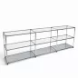 USM HALLER│Vitrine basse 6 cases 3 x 2│Blanc/verre