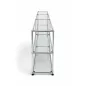 USM HALLER│Vitrine basse 6 cases 3 x 2│Blanc/verre