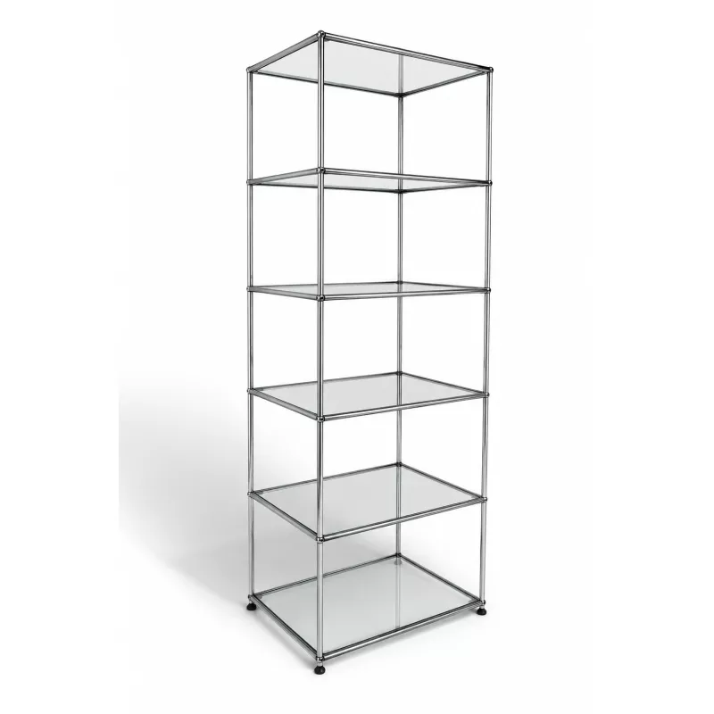 USM HALLER│Vitrine haute 5 cases 5 x 1│Verre