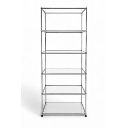 USM HALLER│Vitrine haute 5 cases 5 x 1│Verre