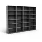 USM HALLER | Bibliothèque 24 cases 4 x 6|4 colonnes| gris anthracite
