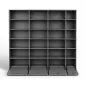 USM HALLER|Bibliothèque 24 cases 4 x 6|4 colonnes avec clapet |L 300 × H 210 cm|gris anthracite USM HALLER|Bibliothèque 24 cases 4 x 6|4 colonnes avec clapet |L 300 × H 210 cm|gris anthracite