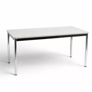 SYSTEM4|Table/Bureau classique|L 180 x H75|Blanc-Chromé