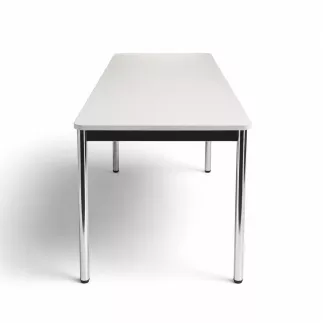 SYSTEM4|Table/Bureau classique|L 180 x H75|Blanc-Chromé