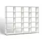 SYSTEM4|Grande bibliothèque ouverte|4 x 5-20 cases|L 300 × H 192 cm|Blanc
