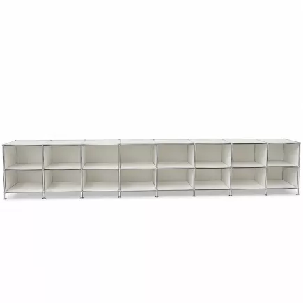 SYSTEM4|Meuble bas |8x2 - 16 cases|L 600 × H 80 cm |Blanc