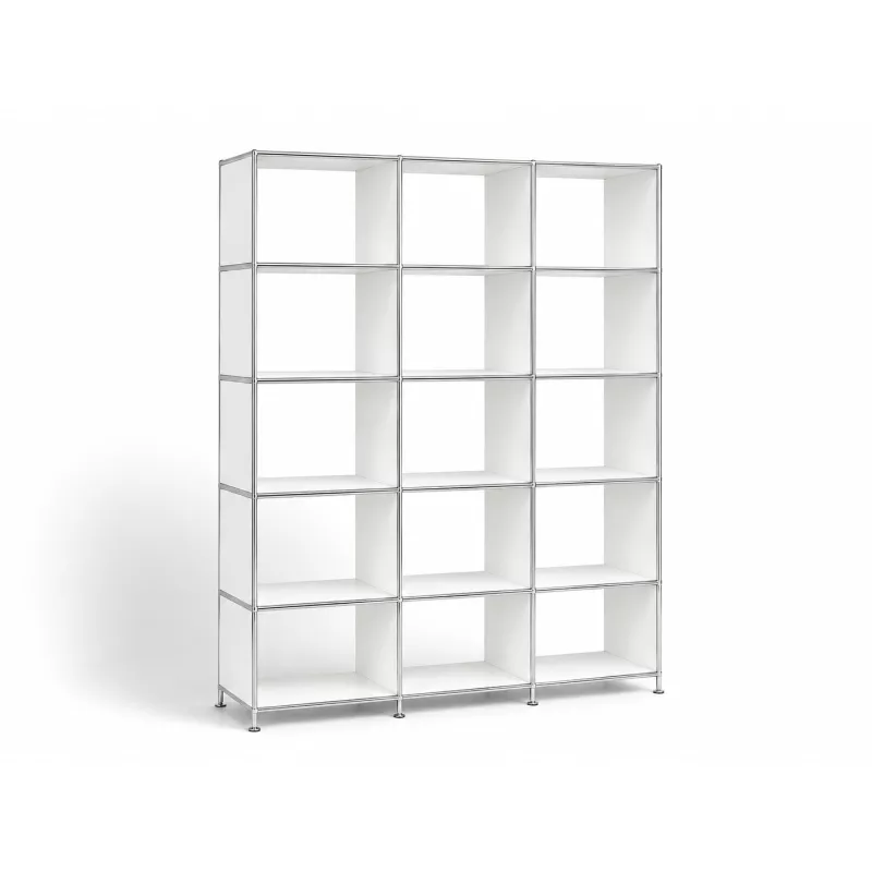 SYSTEM4|Bibliothèque ouverte |3x5 - 15 cases|L 225 × H 192|Blanc SYSTEM4|Bibliothèque ouverte |3x5 - 15 cases|L 225 × H 192|Blanc