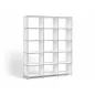 SYSTEM4|Bibliothèque ouverte |3x5 - 15 cases|L 225 × H 192|Blanc