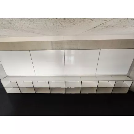 SYSTEM4|Meuble bas |8x2 - 16 cases|L 600 × H 80 cm |Blanc