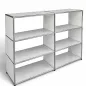 SYSTEM4|Bibliothèque basse ouverte |2x3 - 6 cases|L 150 × H 119 cm|Blanc