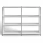 SYSTEM4|Bibliothèque basse ouverte |2x3 - 6 cases|L 150 × H 119 cm|Blanc