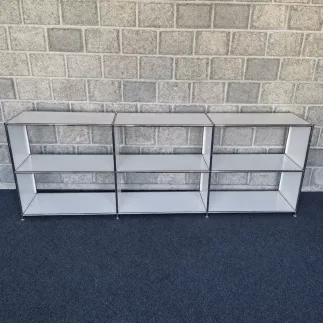 SYSTEM4|Meuble bas ouvert|2x3 - 6 cases|L 225 × H 80 cm|Blanc