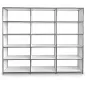 SYSTEM4|Bibliothèque ouverte|3x5 - 15 cases|L 225 × H 192|Blanc