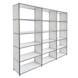 SYSTEM4|Bibliothèque ouverte|3x5 - 15 cases|L 225 × H 192|Blanc