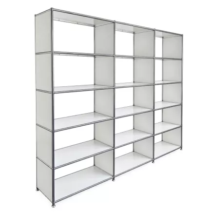 SYSTEM4|Bibliothèque ouverte|3x5 - 15 cases|L 225 × H 192|Blanc