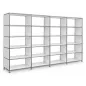 SYSTEM4|Grande bibliothèque ouverte|4 x 5-20 cases|L 300 × H 192 cm|Blanc