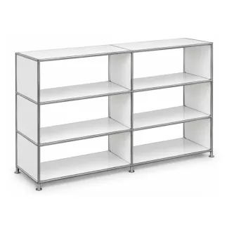SYSTEM4|Bibliothèque basse ouverte |2x3 - 6 cases|L 150 × H 119 cm|Blanc