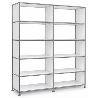 SYSTEM4|Bibliothèque ouverte|2x5 - 10 cases|L 150 × H 192|Blanc