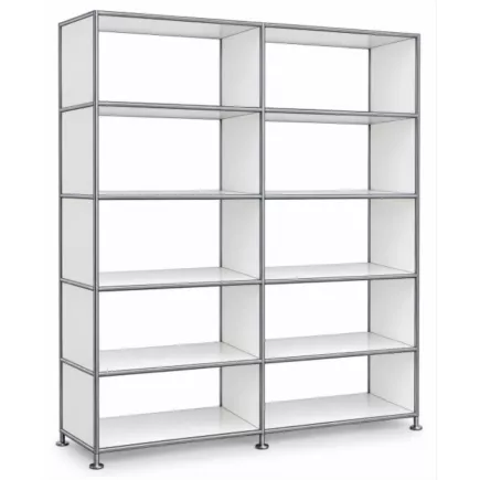 SYSTEM4|Bibliothèque ouverte|2x5 - 10 cases|L 150 × H 192|Blanc
