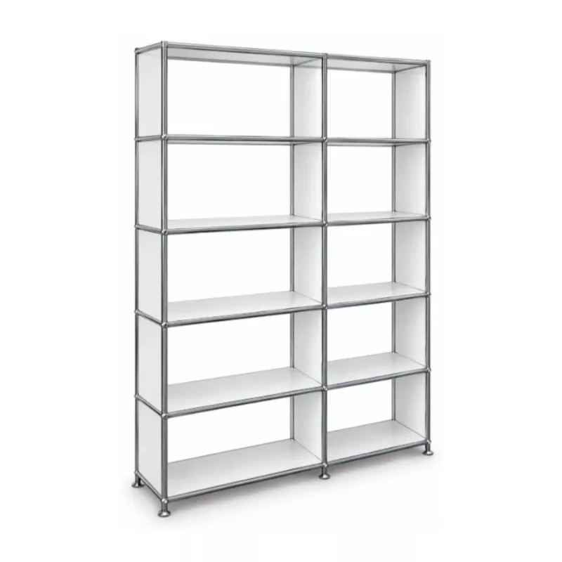 SYSTEM4|Bibliothèque ouverte|2x5 - 10 cases|L 125 × H 192|Blanc SYSTEM4|Bibliothèque ouverte|2x5 - 10 cases|L 125 × H 192|Blanc