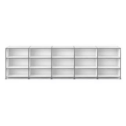 SYSTEM4|Séparation ouverte |3x5 - 15 cases|L 375× H 118|Blanc