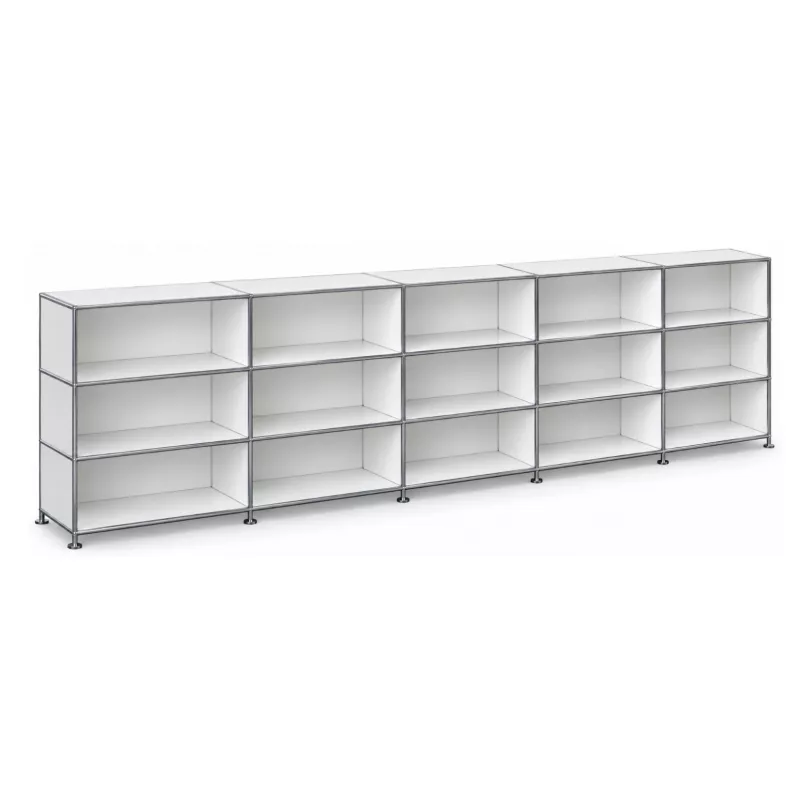 SYSTEM4|Séparation ouverte |3x5 - 15 cases|L 375× H 118|Blanc SYSTEM4|Séparation ouverte |3x5 - 15 cases|L 375× H 118|Blanc