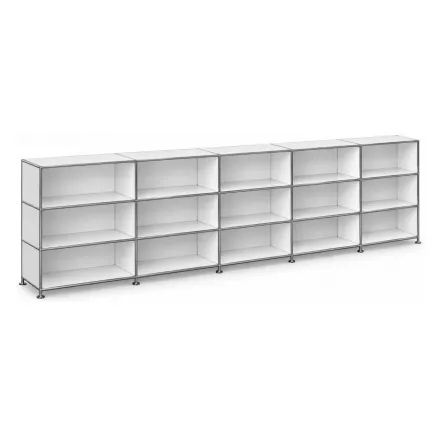 SYSTEM4|Séparation ouverte |3x5 - 15 cases|L 375× H 118|Blanc